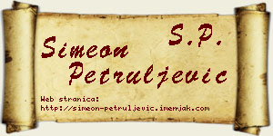 Simeon Petruljević vizit kartica